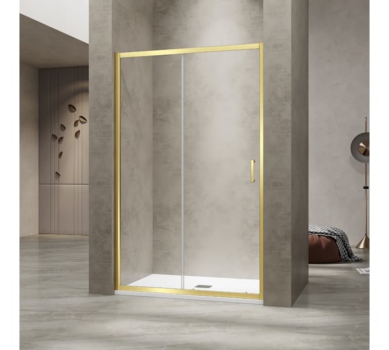 Изображение товара Душевая дверь RGW 170*195 PA-114-Gb Золото браш/Прозрачное/6 мм (EasyClean) 030811417-16