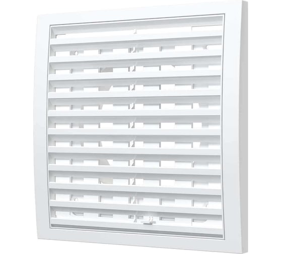 Изображение товара Решетка вентиляционная ERA RRPF фланец D125 разъемная регулируемая, 200x200, пластик 2020RRP12,5F