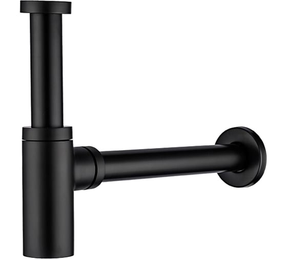 Изображение товара Сифон для раковины HOLLER H82-7 черный матовый 327940