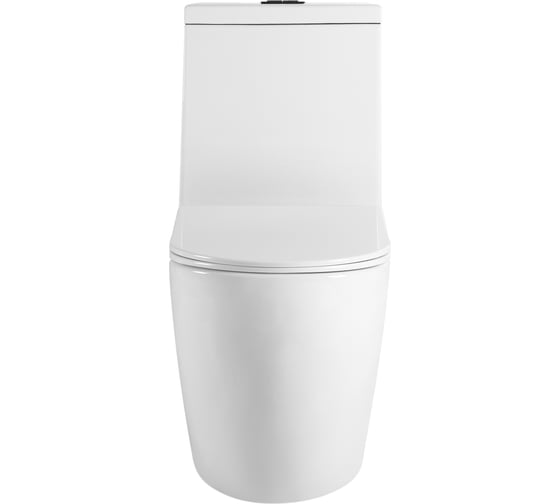 Изображение товара Унитаз-моноблок безободковый HOLLER MONO (685х370х825 мм, сиденье дюропласт с микролифтом, арматура 2-х режимная) (1 место) белый 316020