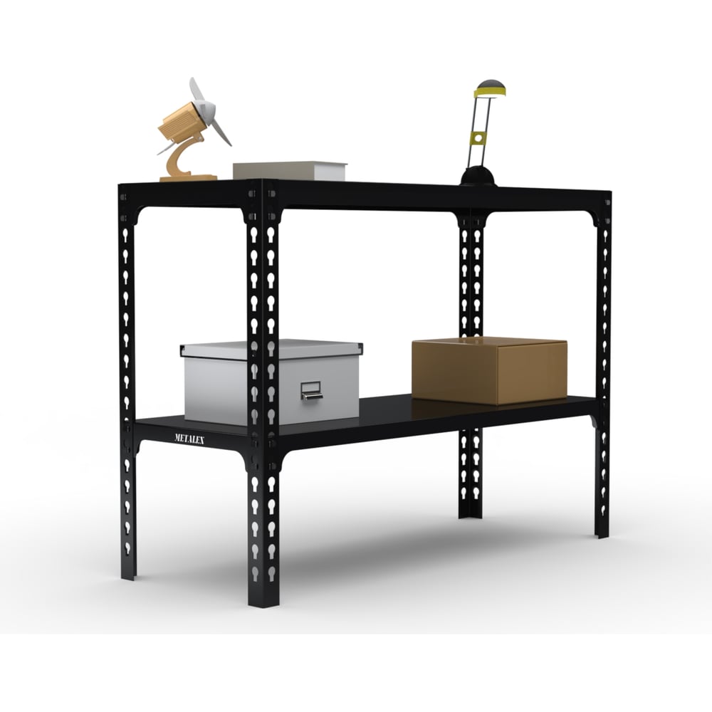 Изображение товара Стол-верстак ООО Металекс 950x1600x500 черный рабочий стол из стали