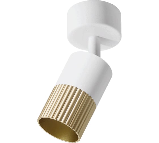 Изображение товара Накладной светильник WOLTA DUO под лампу GU10 Белый/золото WSL-GU10/S18WG