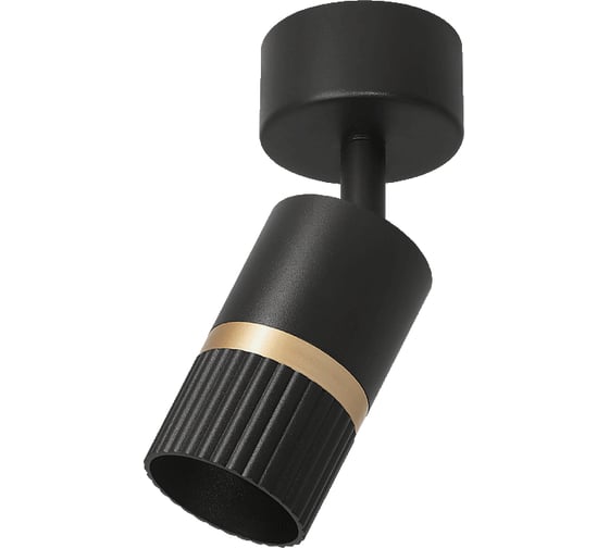 Изображение товара Накладной светильник WOLTA DUO под лампу GU10 Чёрный/золото WSL-GU10/19BG-1