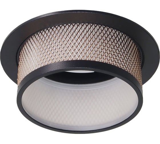 Изображение товара Встраиваемый светильник WOLTA Rete под лампу GX53 Чёрный матовый/золото WDL-GX53/12BG