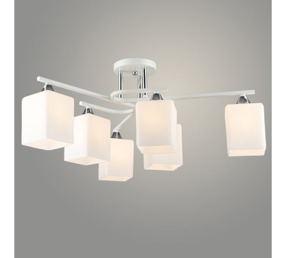 Изображение товара Люстра Росток N6193/6 WT+CH белый/хром 6x60W E27 d670 h265, QH24 988385484