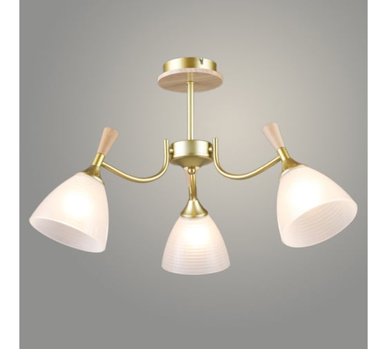Изображение товара Люстра Росток N6345/3 GD+WOOD золото 3x60W E27 d640 h360, QH24 988385369