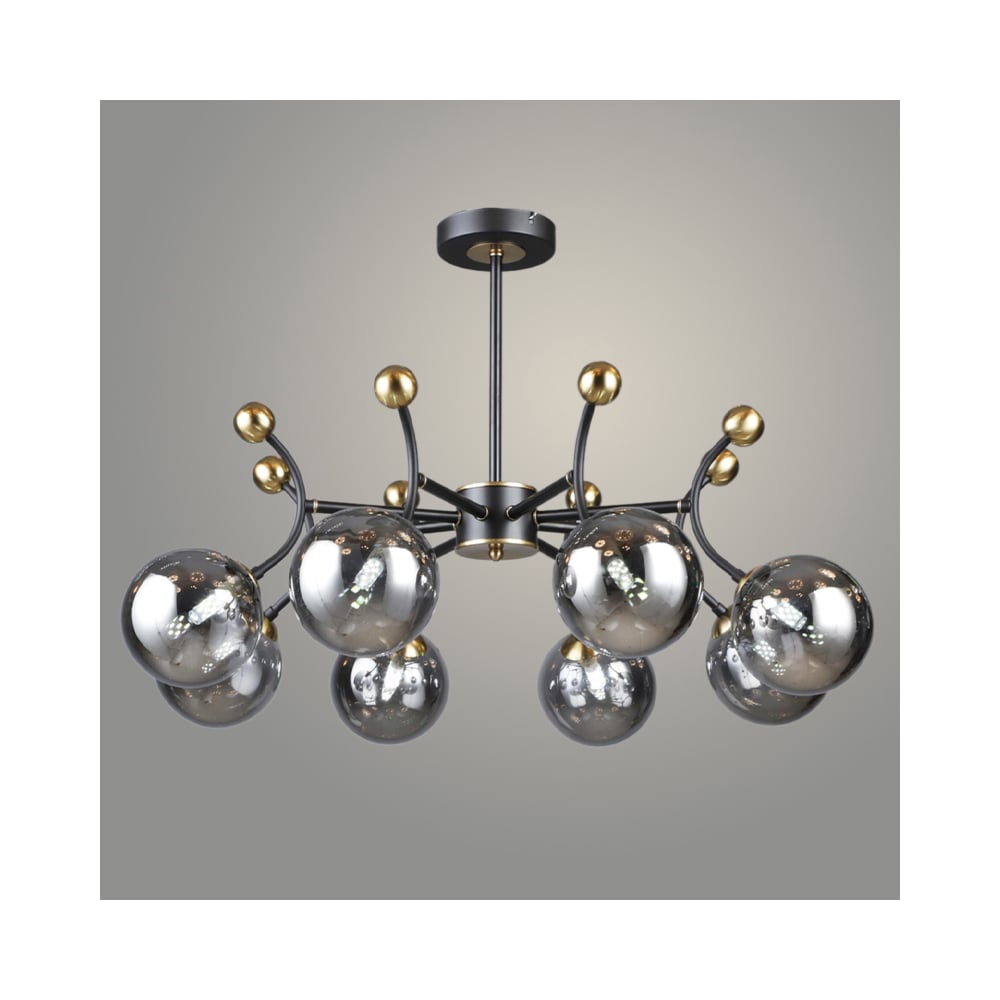 Изображение товара Люстра Росток N6358/8 BK+COP черный/медь 8x40W G9 стильная современная лампа