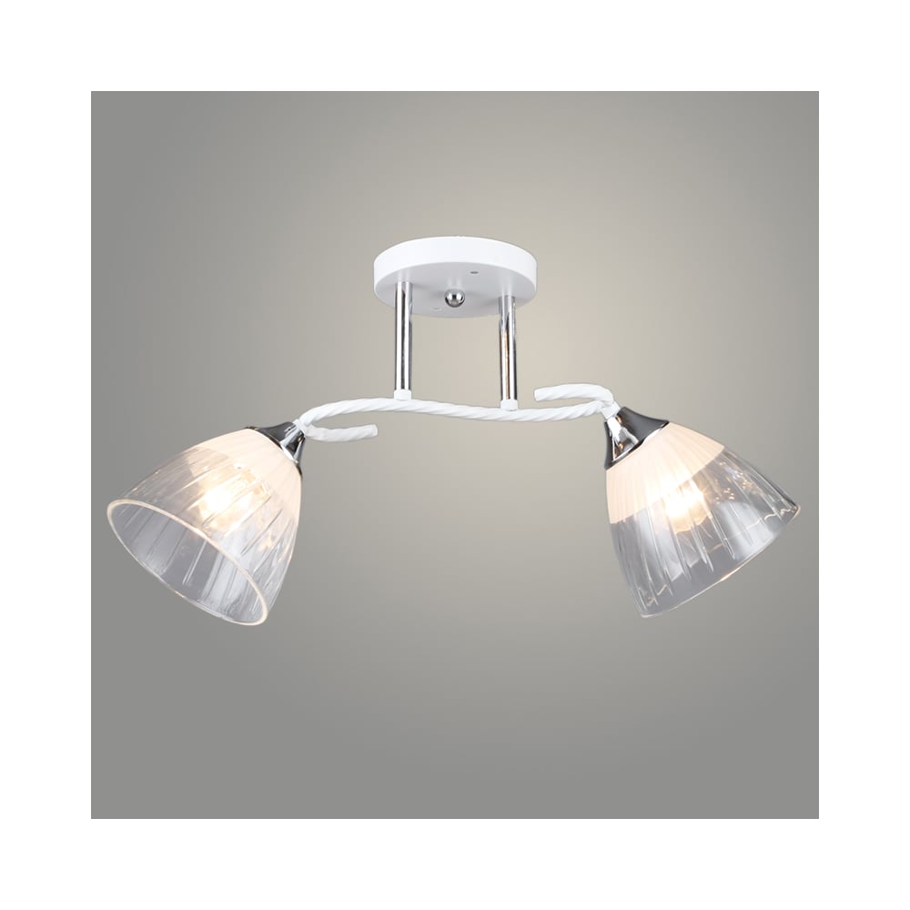 Изображение товара Люстра Росток N6415/2 WT+CR белый/хром 2x60W E27 d500 h240, QH24 988385430