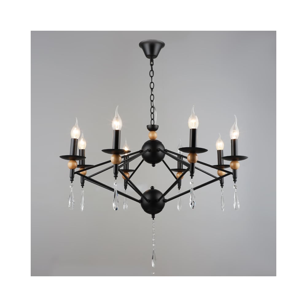 Изображение товара Люстра Росток NH5258/8 BK черный 8x40W E14