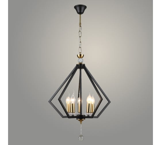 Изображение товара Люстра Росток NH5326/5 BK+COP черный/медь 5x60W E14 d480 h595, QH22 988025125