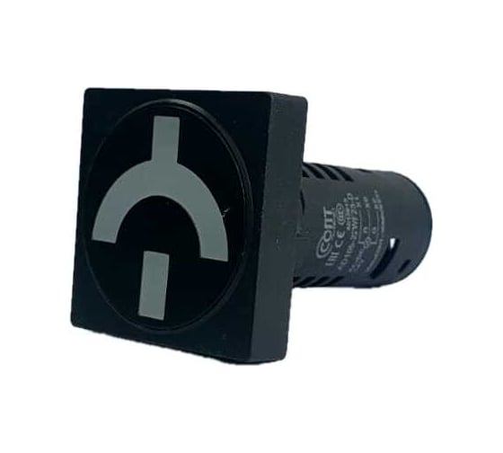 Изображение товара Лампа индикатор положения выключателя UPUN AD105-22W(LED) матрица, квадрат, Ф22мм, 24В, упаковка 10 шт AD105-22WF23-D