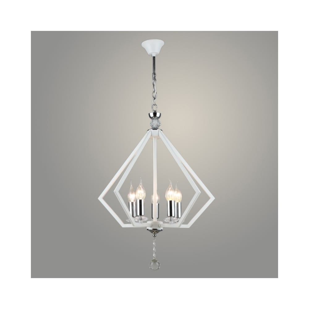 Изображение товара Люстра Росток NH5325/5 WT+CR 5x60W E14 современная подвесная люстра стиль модерн