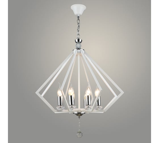 Изображение товара Люстра Росток NH5325/8 WT+CR белый/хром 8x60W E14 d580 h640, QH22 988025124