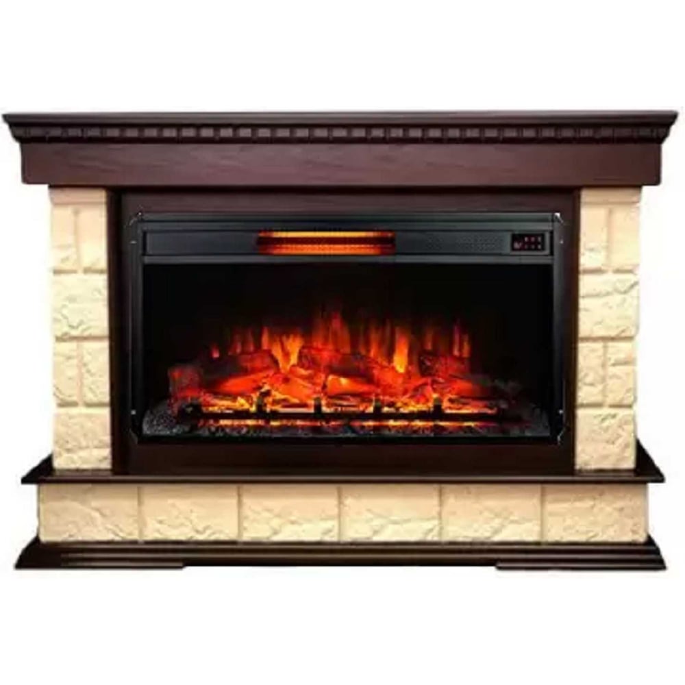 Изображение товара Каминокомплект InterFlame Родос В с IF-36K08GLX в темном дубе