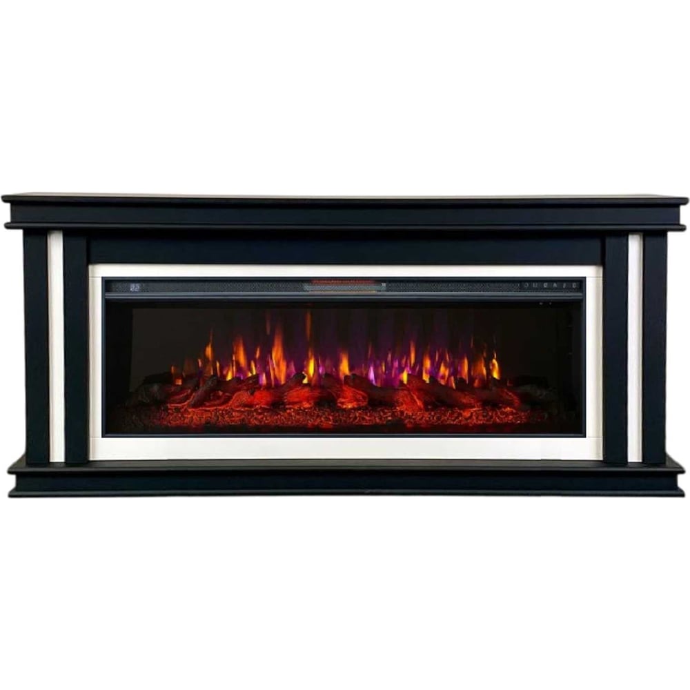 Изображение товара Каминокомплект InterFlame Квинт с эффектом живого огня черный