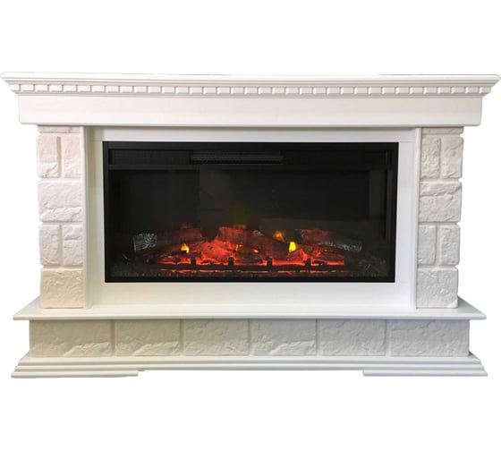 Изображение товара Каминокомплект InterFlame Родос В с IF-36K08GLX белый Родос с Foton36 белый