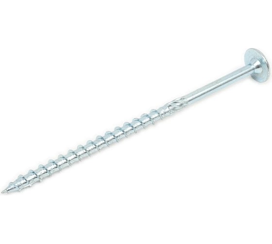 Изображение товара Шуруп конструкционный Tulstor PT с тарельчатой головкой; голубая оцинковка; TX40; 8,0x80 mm упак 50 шт 903324