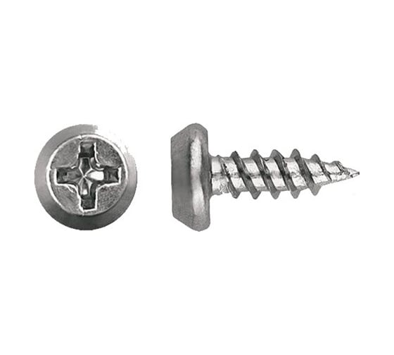 Изображение товара Саморез "клоп" ООО "Клинский метизный завод" по металлу, острый, 3,5x9,5, белый цинк, коробка 2 кг СКЛОЦ003595-2