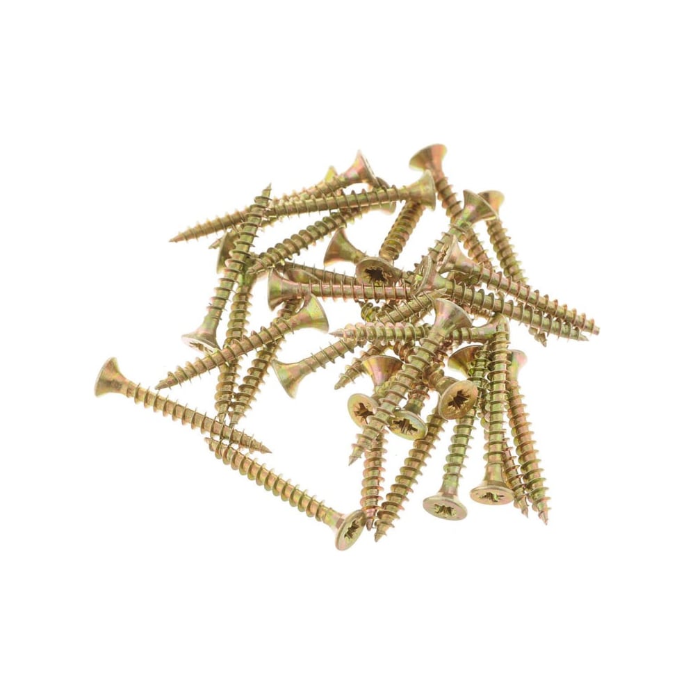 Изображение товара Саморез универсальный 6x50 мм желтый цинк, упаковка 15 кг