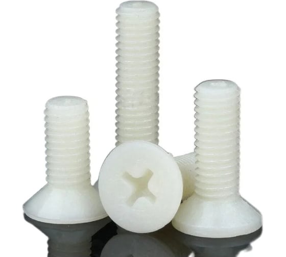 Изображение товара Винт с потайной головкой и крестообразным шлицем DINFIX DIN 965 полиамид (пластик) M8x40 (50 шт) 00-0005444