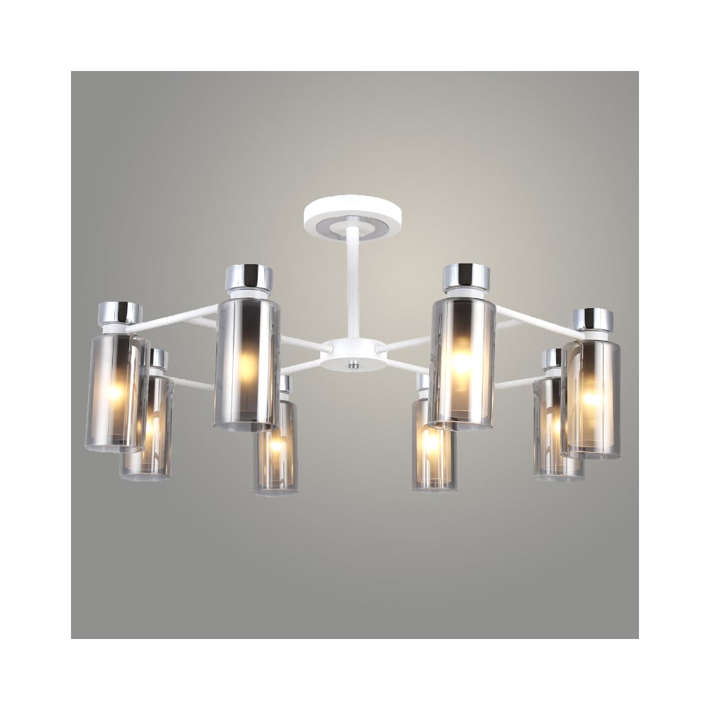Изображение товара Люстра Росток 74338/8 CH+WH хром белый современная 8x60W E14