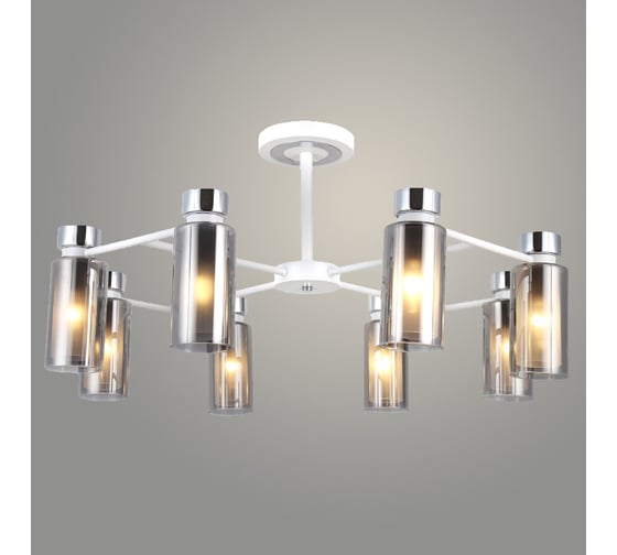 Изображение товара Люстра Росток 74338/8 CH+WH хром/белый 8x60W E14 d725 h380, GNV23 988033801