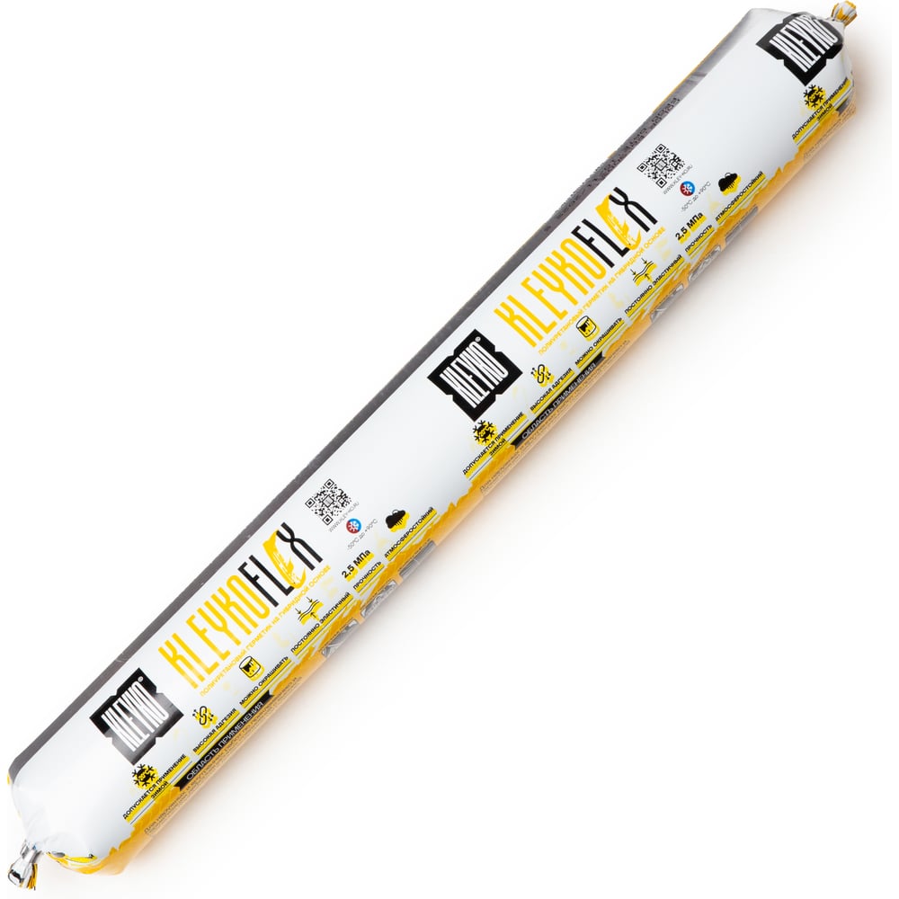 Изображение товара Полиуретановый герметик KLEYKO FLEX белый 600 мл для строительных работ