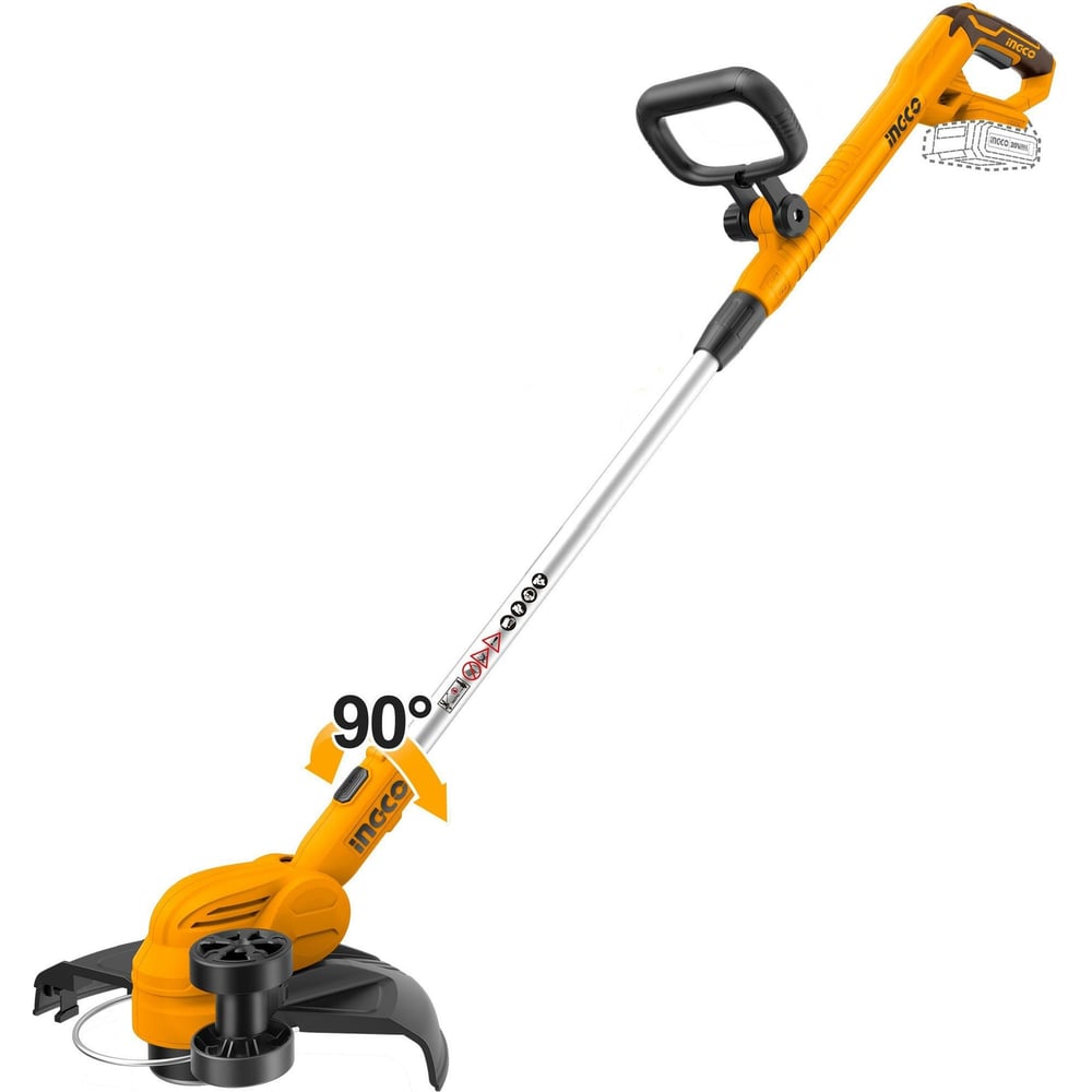 Изображение товара Триммер INGCO CGTLI20328 (плойка) с регулируемой штангой и леской 300 мм