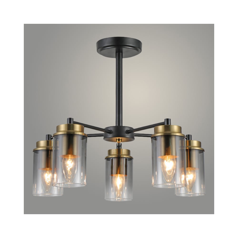 Изображение товара Стильная подвесная люстра Росток 74662/5 COP+BK