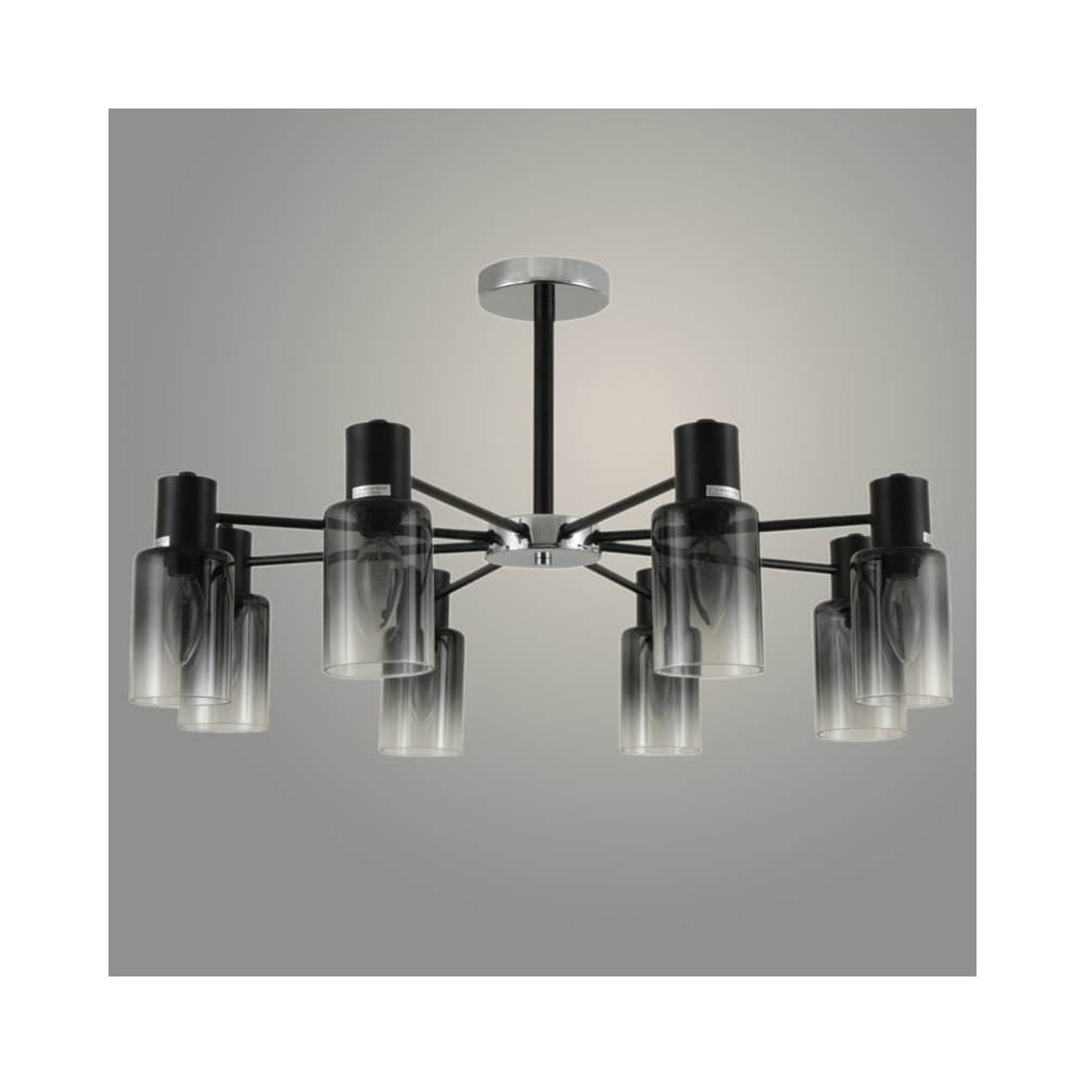 Изображение товара Люстра Росток 74677/8 CH+BK черная и хромированная на 8 ламп