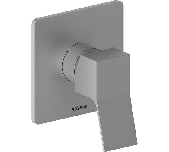 Изображение товара Смеситель, однорычажный, встраиваемый, настенный Aki внешняя часть, цвет Brushed Nickel Bossini Z00739.094