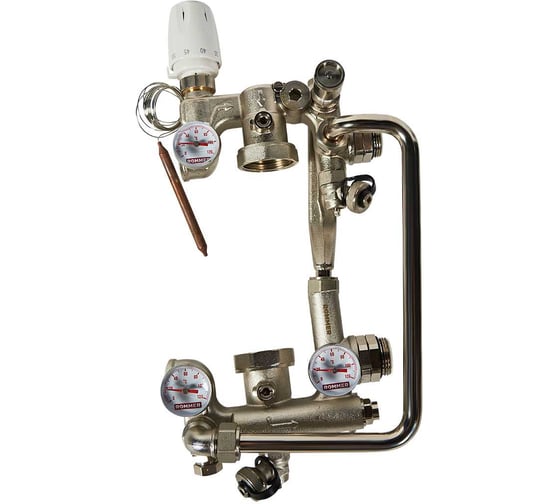 Изображение товара Насосно-смесительный узел ROMMER RDG-0120-008000 с термоголовкой, перепуск RG00938T67G5E3