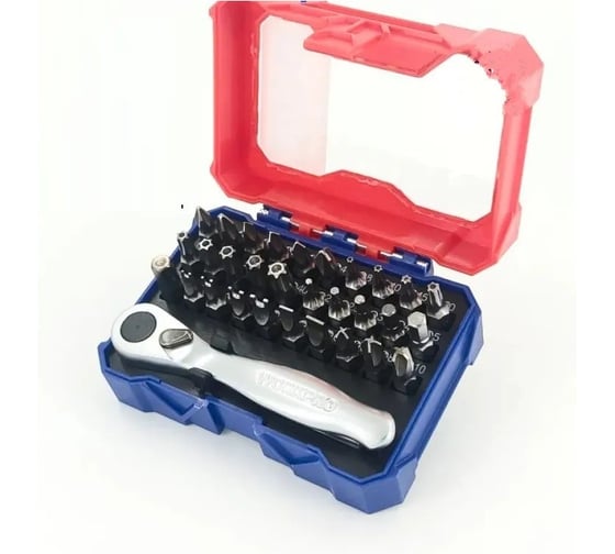 Изображение товара Набор mini WORKPRO трещетка 1/4 и биты, 32шт WP200534
