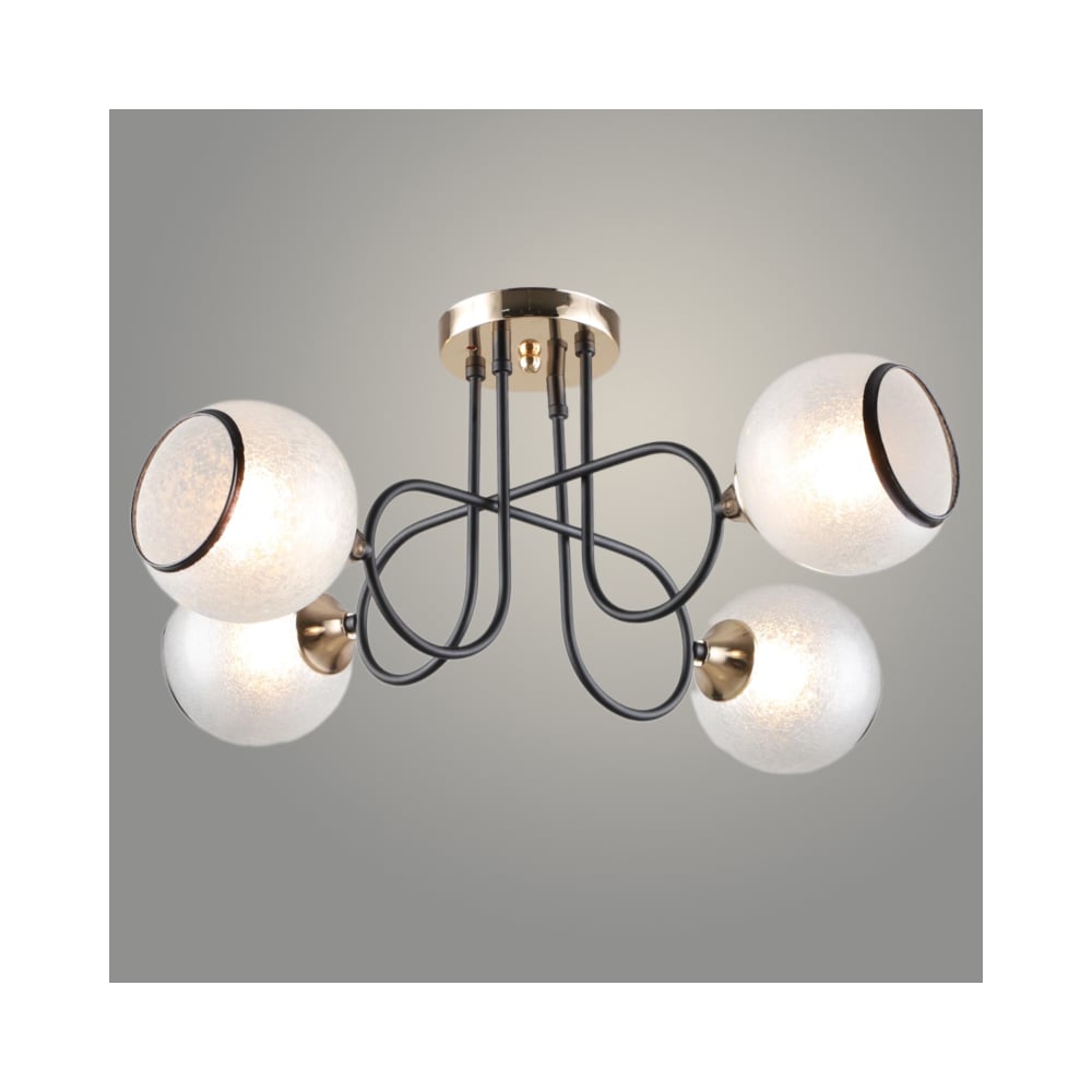 Изображение товара Люстра Росток A4358/4 BK+FGD черный/золото 4x60W E27 d580 h250, QH24 988385327