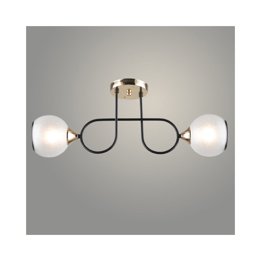 Изображение товара Люстра Росток A4358/2 BK+FGD черный золото современная 2 лампы 60Вт