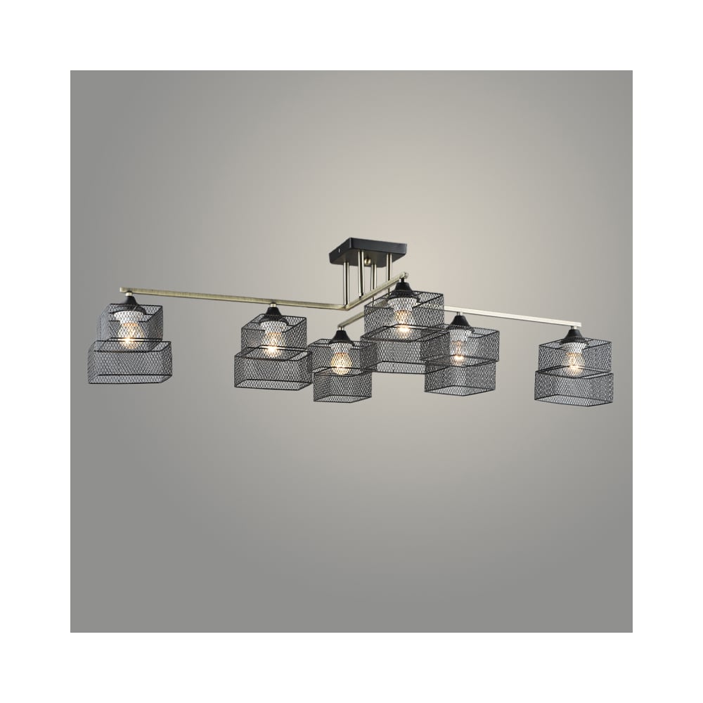 Изображение товара Люстра Росток A4266/6 AB+BK бронза/черный 6x60W E27