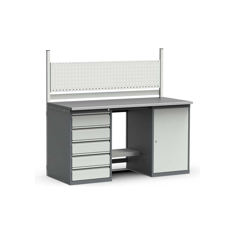 Изображение товара Верстак Gefesd МОНОЛИТ М6-18-Т1-Д5/Ф24 Set 2 бытовой с тумбами и ящиками