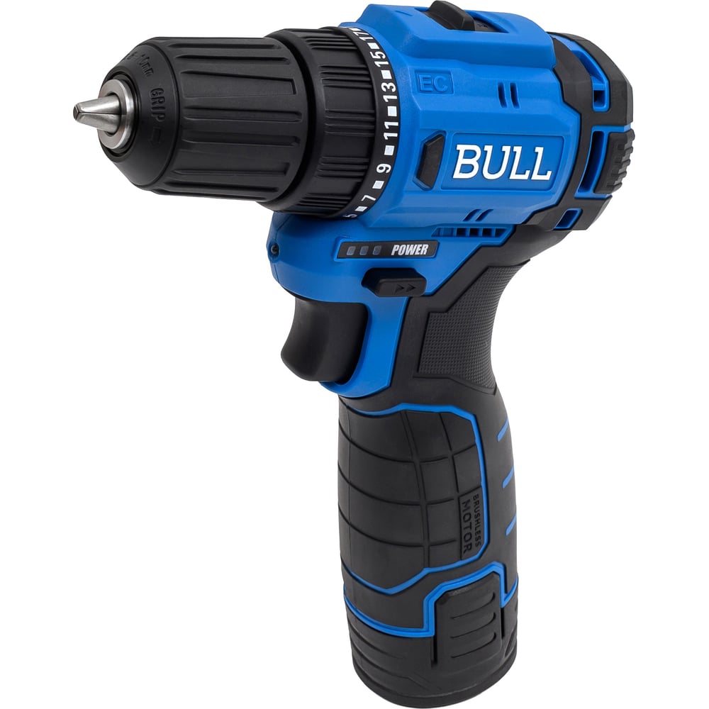 Изображение товара Аккумуляторная дрель-шуруповерт BULL SR 1203 Xcase 12 В 37 Н*м бесщеточный