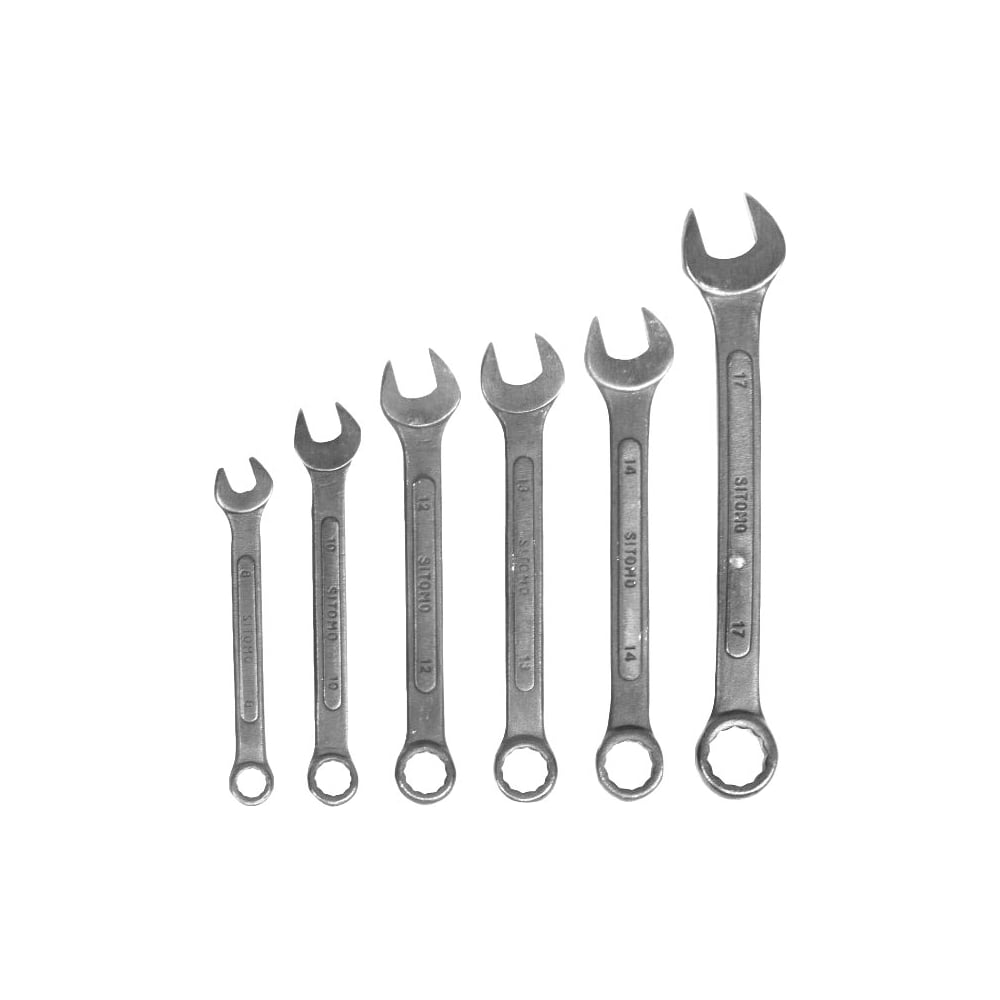 Изображение товара Набор ключей комбинированных SITOMO 6 шт 8-17 мм вакумная упаковка