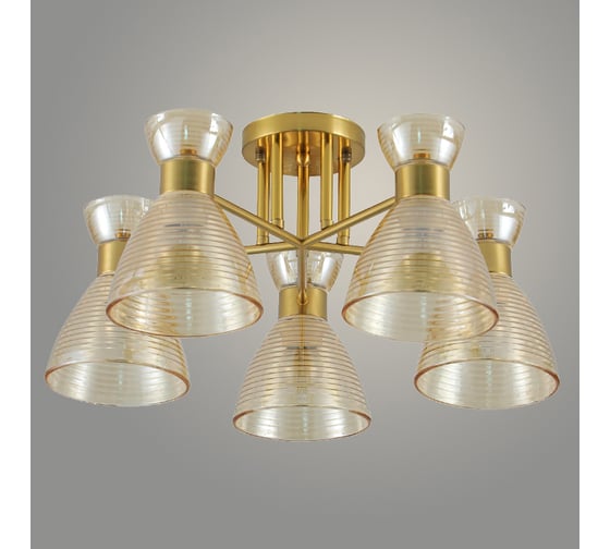 Изображение товара Люстра Росток 07306/5 GD золото, 5x40W, E27, d550, h240, GNV24 988385928