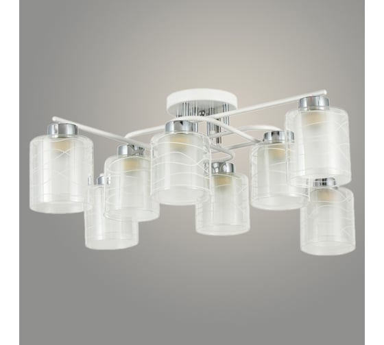 Изображение товара Люстра Росток 07378/8 WT+CR белый/хром, 8x40W, E27, d770, h255, GNV24 988385181