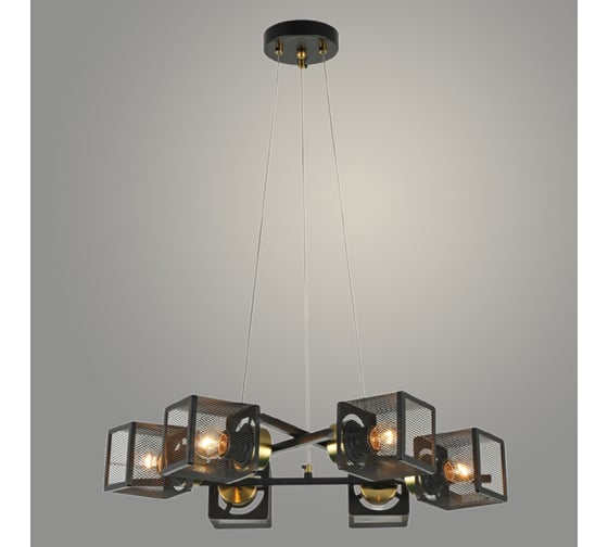 Изображение товара Люстра Росток 07377/6 BK+COP черный/медь, 6x40W, E27, d580, h700, GNV24 988385175