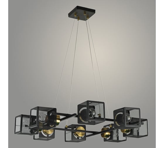 Изображение товара Люстра Росток 07377/8 BK+COP черный/медь, 8x40W, E27, d640, h700, GNV24 988385176