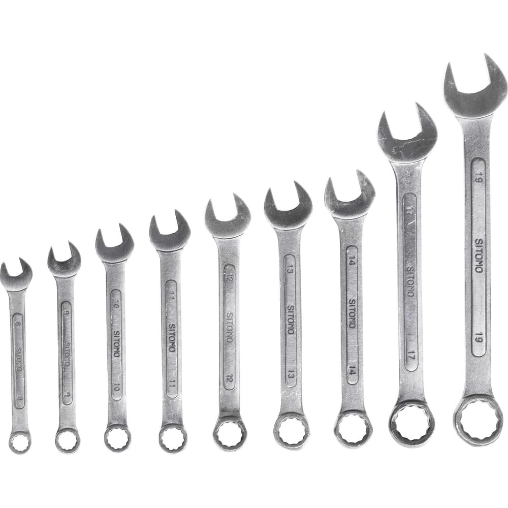 Изображение товара Набор ключей комбинированных SITOMO 9 шт 8-19 мм вакуумная упаковка