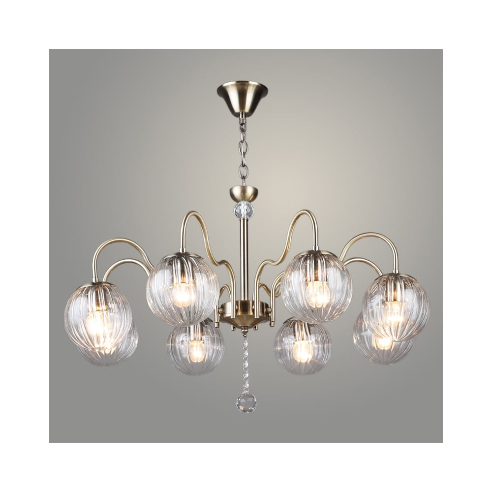 Изображение товара Люстра Росток NH6439/8 AB с 8 лампами E27, бронзовая