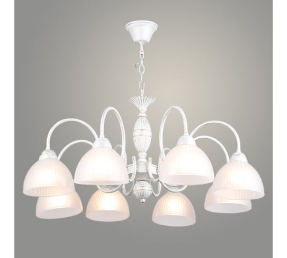 Изображение товара Люстра Росток NH6005/8 WG белый, патина, 8x60W, E27, d770, h600, QH24 988385510