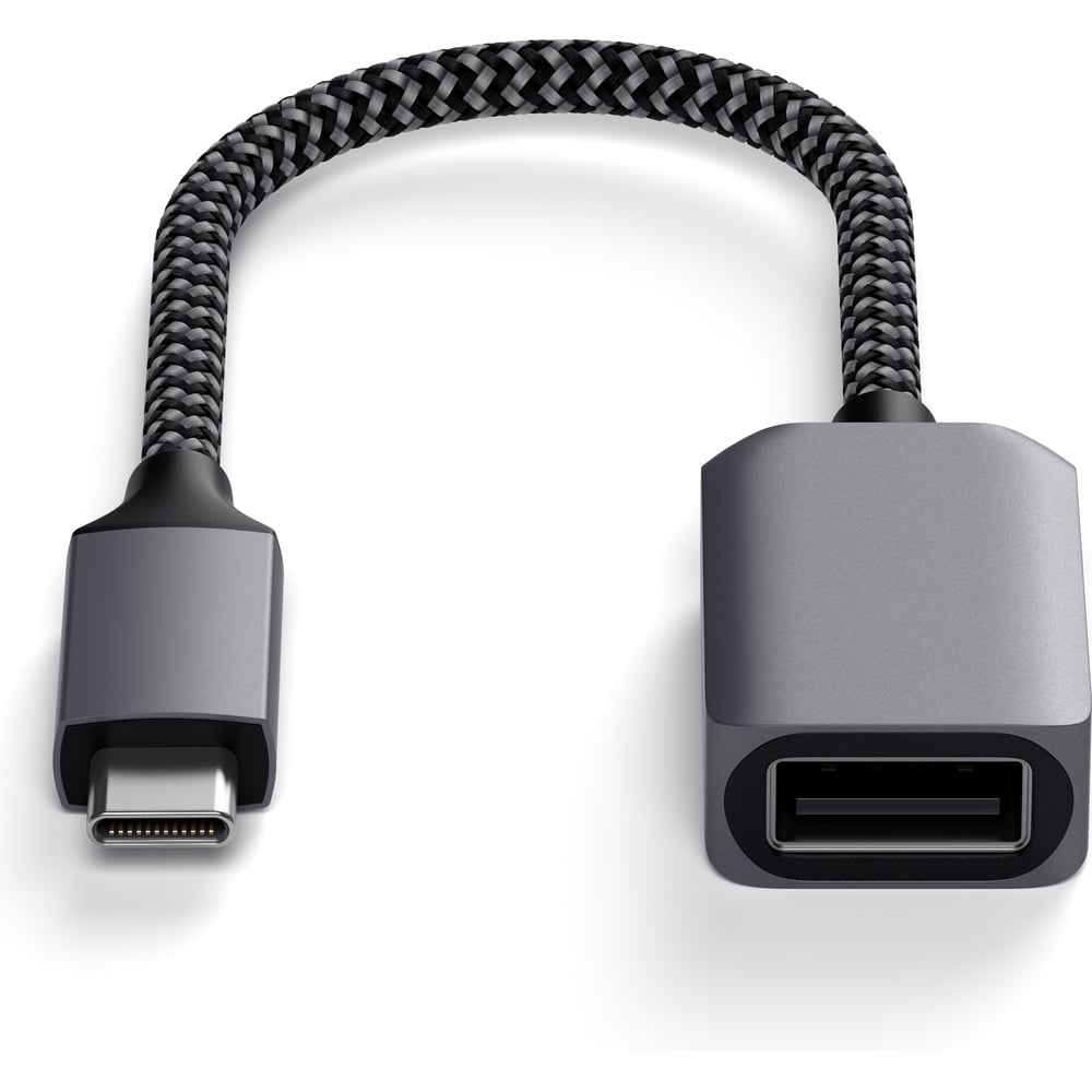 Изображение товара Кабель-адаптер SATECHI USB-C to USB 3.0, серый, компактный и надежный