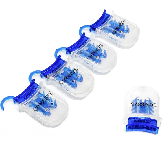 Изображение товара Пломба защелка номерная ООО Пломба.Ру кпп-3-2001, цвет синий, 300 шт. в упаковке 41730