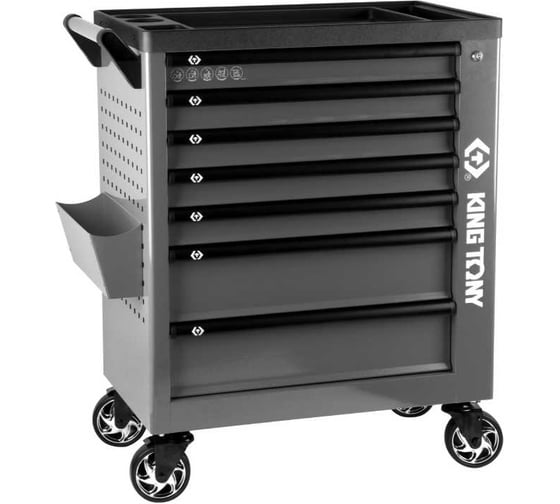 Изображение товара Тележка инструментальная KING TONY PROFESSIONAL 7 выдвижных ящиков, серая 87G38-7B-G