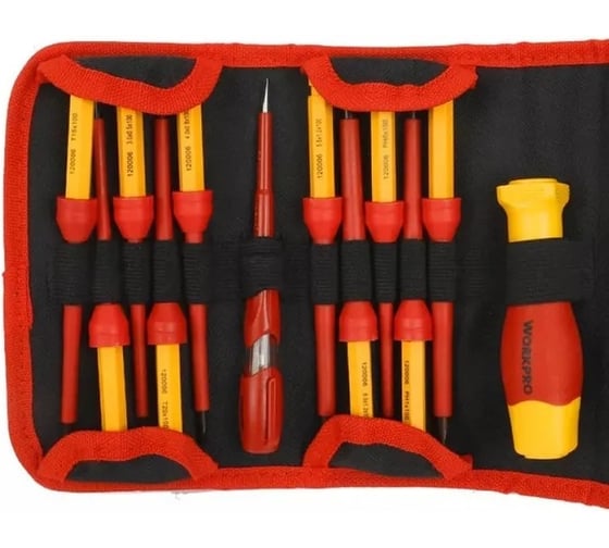 Изображение товара Набор отверток WORKPRO изолированных, 12 шт WP341018